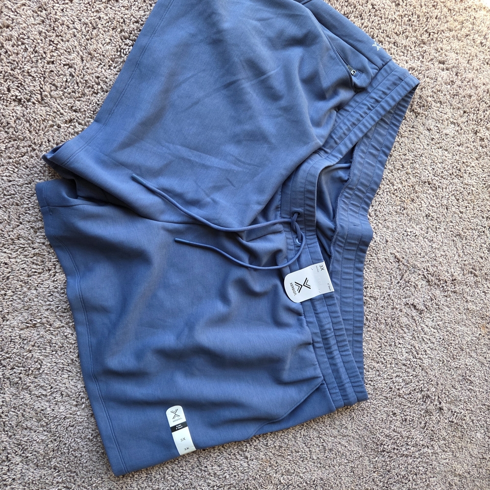 Xersion 5" Mid-Rise Scuba Shorts in Blue Deep Periwinkle 3x Active Plus Nwt